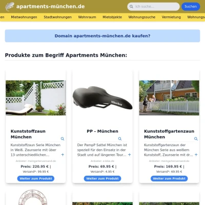 Screenshot apartments-münchen.de