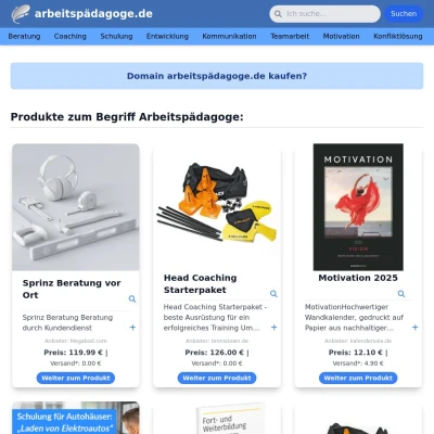 Screenshot arbeitspädagoge.de