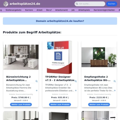 Screenshot arbeitsplätze24.de