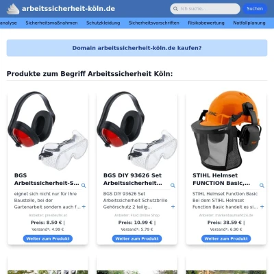 Screenshot arbeitssicherheit-köln.de