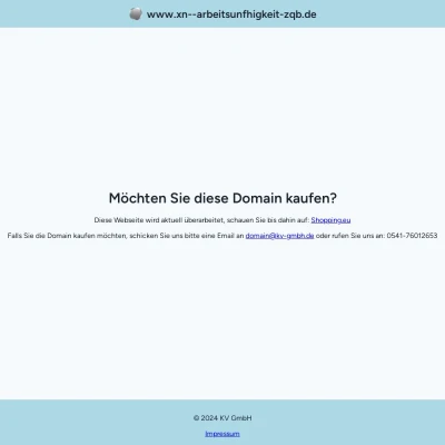 Screenshot arbeitsunfähigkeit.de