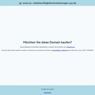 Screenshot arbeitsunfähigkeitsversicherungen.de