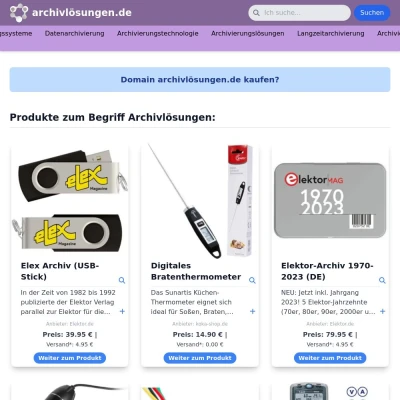 Screenshot archivlösungen.de