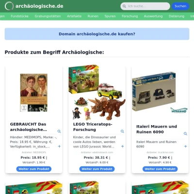 Screenshot archäologische.de