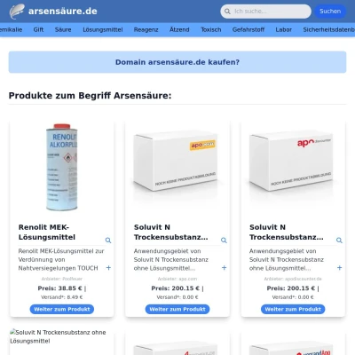 Screenshot arsensäure.de