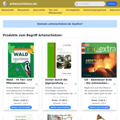 Screenshot artenschützer.de