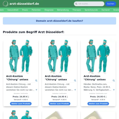 Screenshot arzt-düsseldorf.de