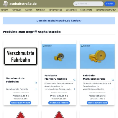 Screenshot asphaltstraße.de