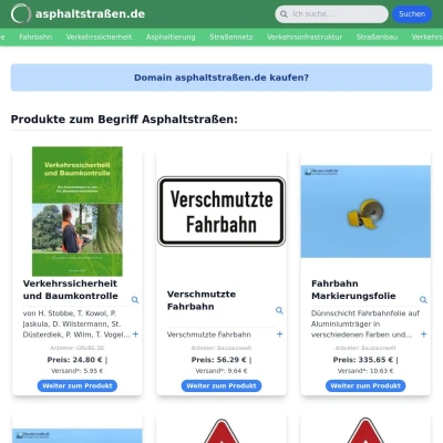 Screenshot asphaltstraßen.de
