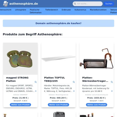 Screenshot asthenosphäre.de