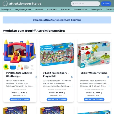 Screenshot attraktionsgeräte.de