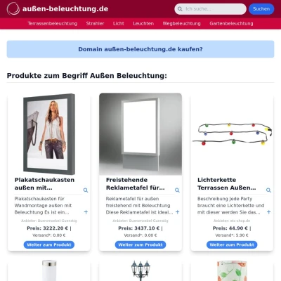 Screenshot außen-beleuchtung.de