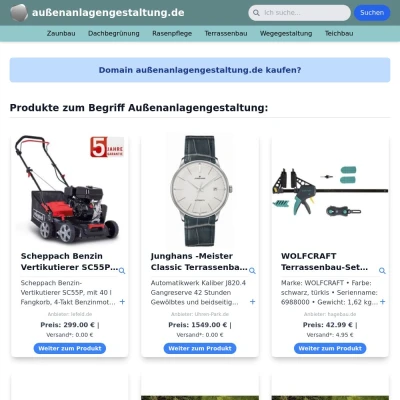 Screenshot außenanlagengestaltung.de