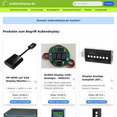 Screenshot außendisplay.de