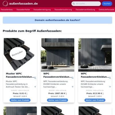 Screenshot außenfassaden.de