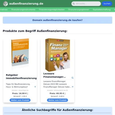 Screenshot außenfinanzierung.de