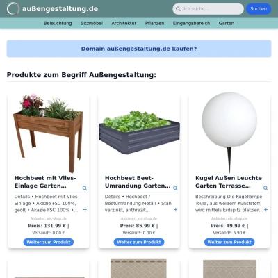 Screenshot außengestaltung.de