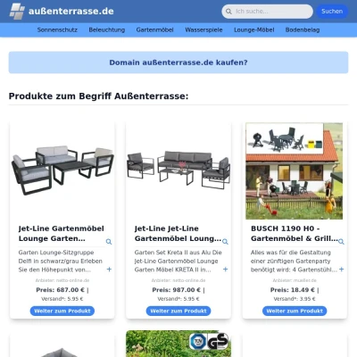 Screenshot außenterrasse.de