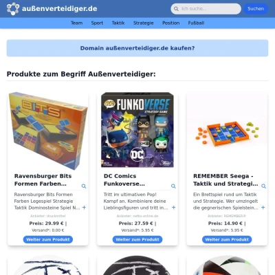 Screenshot außenverteidiger.de