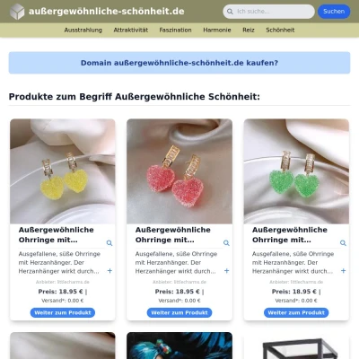 Screenshot außergewöhnliche-schönheit.de