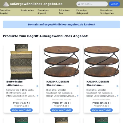 Screenshot außergewöhnliches-angebot.de