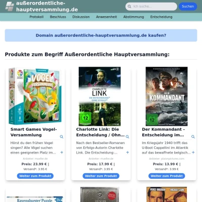 Screenshot außerordentliche-hauptversammlung.de