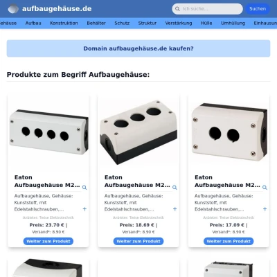 Screenshot aufbaugehäuse.de