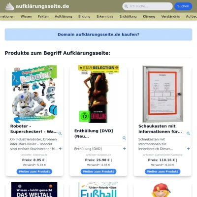 Screenshot aufklärungsseite.de