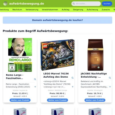 Screenshot aufwärtsbewegung.de