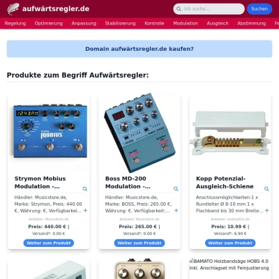 Screenshot aufwärtsregler.de