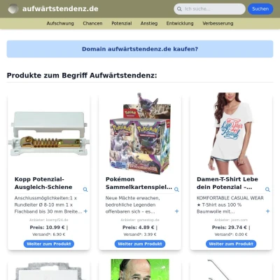 Screenshot aufwärtstendenz.de