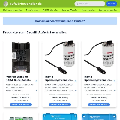 Screenshot aufwärtswandler.de