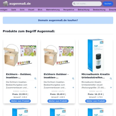 Screenshot augenmaß.de