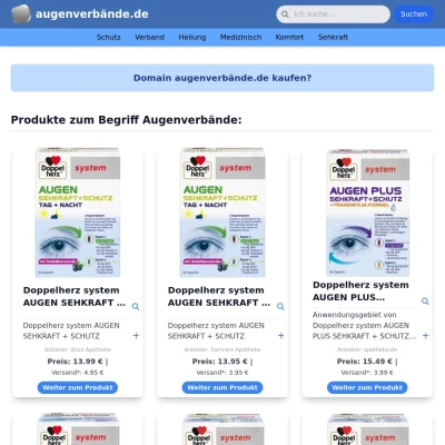 Screenshot augenverbände.de