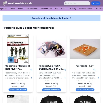 Screenshot auktionsbörse.de