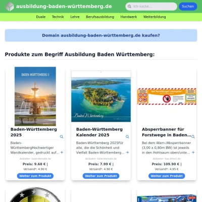 Screenshot ausbildung-baden-württemberg.de