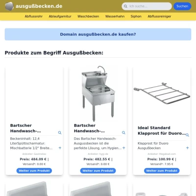 Screenshot ausgußbecken.de
