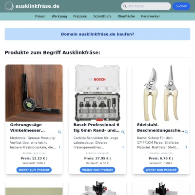 Screenshot ausklinkfräse.de