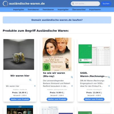 Screenshot ausländische-waren.de