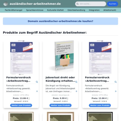 Screenshot ausländischer-arbeitnehmer.de