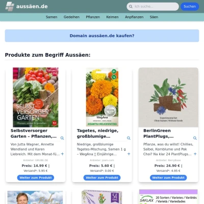 Screenshot aussäen.de