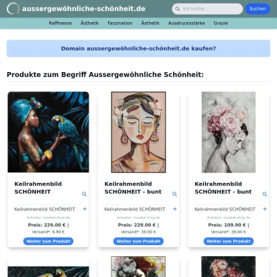 Screenshot aussergewöhnliche-schönheit.de