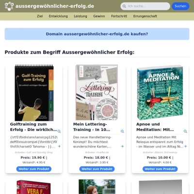 Screenshot aussergewöhnlicher-erfolg.de