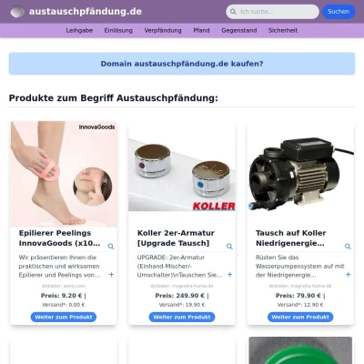 Screenshot austauschpfändung.de