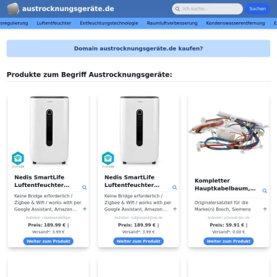 Screenshot austrocknungsgeräte.de