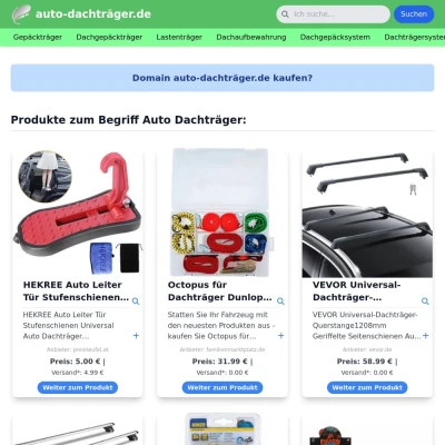 Screenshot auto-dachträger.de