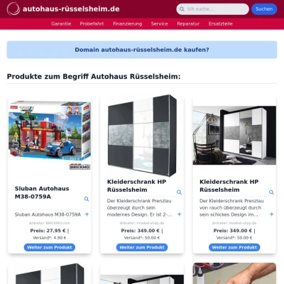 Screenshot autohaus-rüsselsheim.de