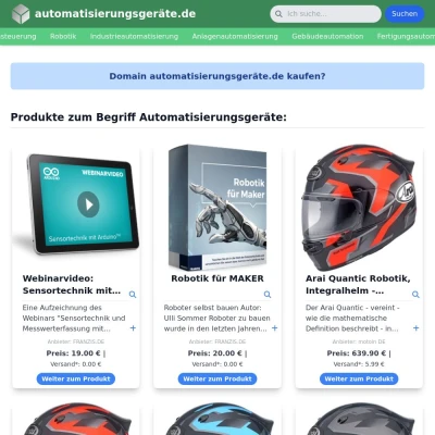 Screenshot automatisierungsgeräte.de