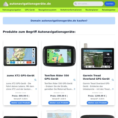 Screenshot autonavigationsgeräte.de