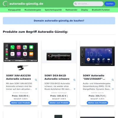 Screenshot autoradio-günstig.de